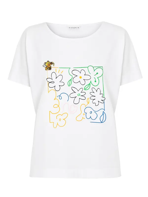 TATUUM TATUUM Majica 'Lali 1'  zelena / tamno narančasta / crna / bijela