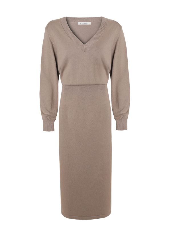TATUUM TATUUM Pletena haljina 'JASMINE'  tamno bež