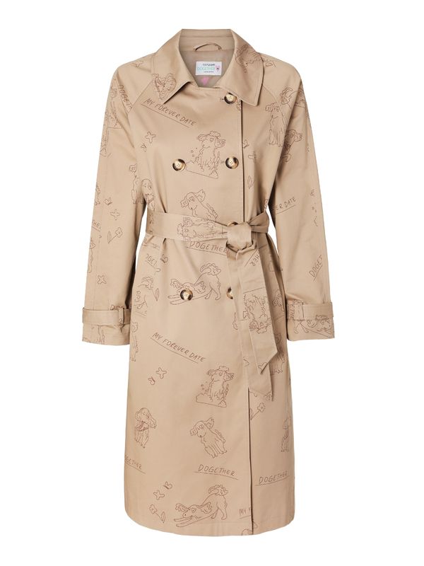 TATUUM TATUUM Prijelazni kaput 'Megnama'  bež / tamno smeđa