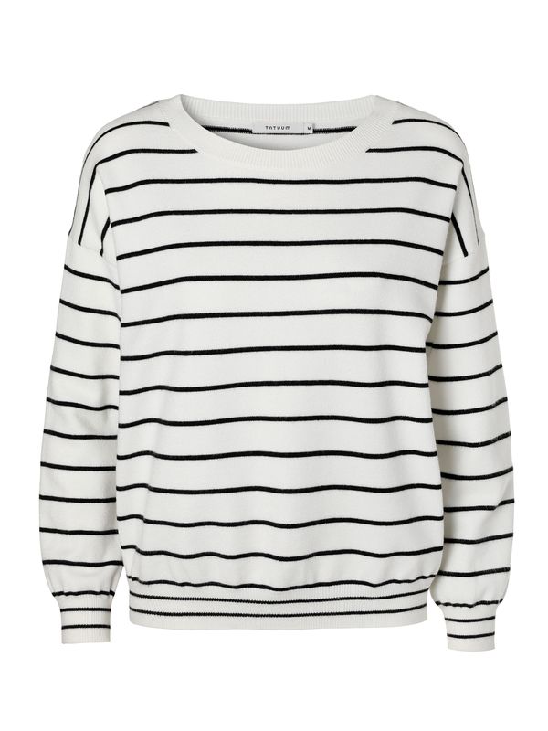 TATUUM TATUUM Pulover 'Asoko'  crna / bijela