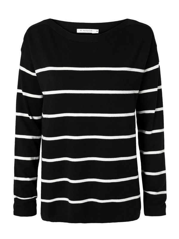 TATUUM TATUUM Pulover 'Drop'  crna / bijela