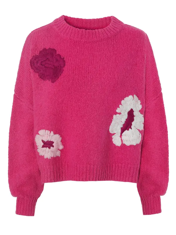 TATUUM TATUUM Pulover 'Emiko'  magenta / pastelno roza / tamno roza / bijela