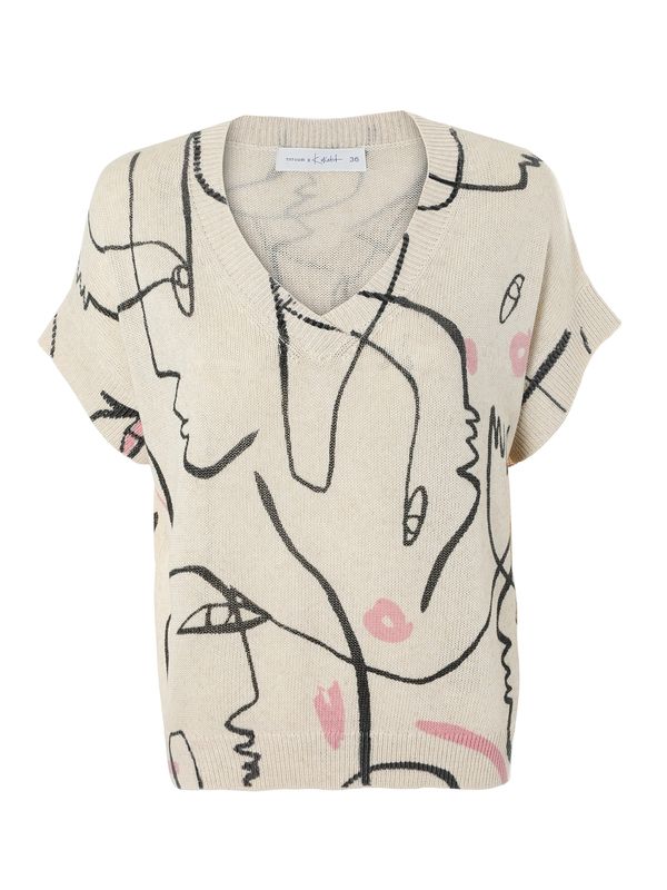 TATUUM TATUUM Pulover 'HELEN'  bež / roza / crna