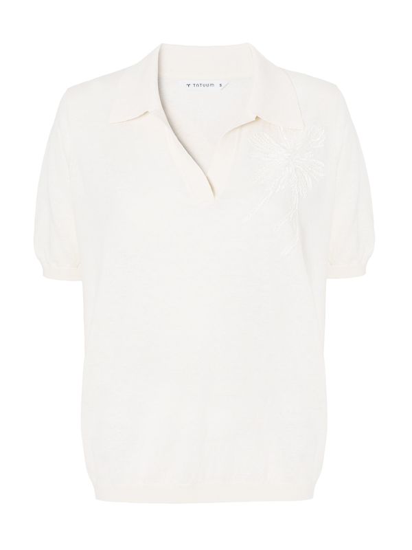 TATUUM TATUUM Pulover 'Lor'  svijetlobež / bijela