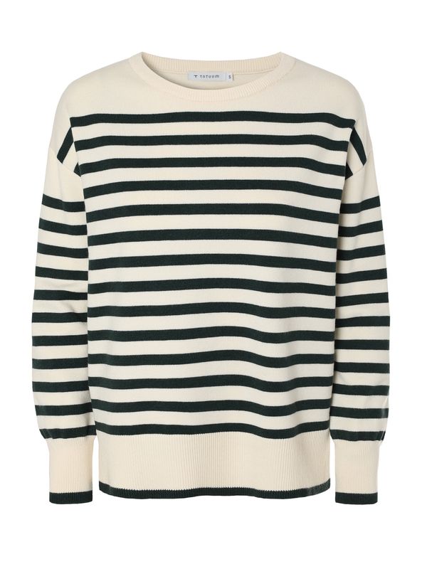 TATUUM TATUUM Pulover 'Miro'  svijetlobež / kraljevski zelena