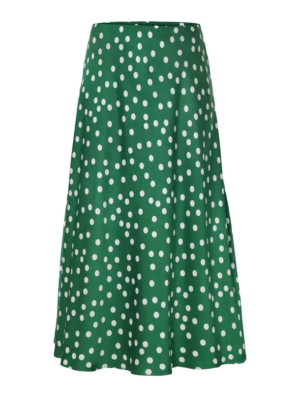 TATUUM TATUUM Suknja 'Satini 1'  zelena / bijela