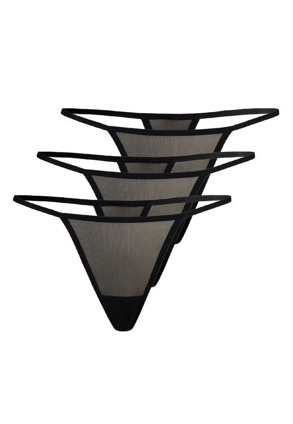 TEYLI TEYLI Tanga gaćice 'Paski'  crna