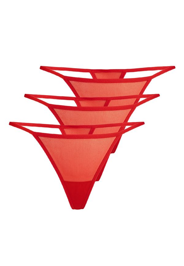 TEYLI TEYLI Tanga gaćice 'Paski'  crvena