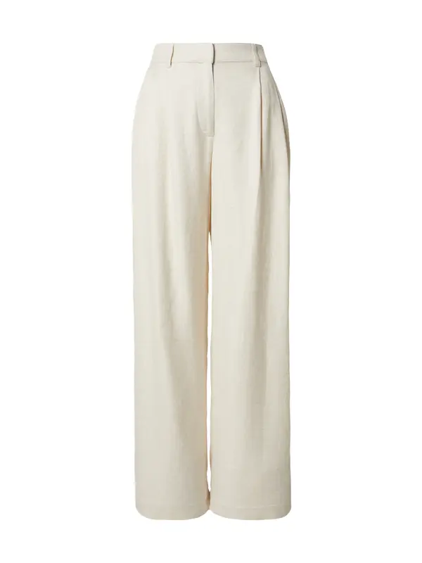 The Base Theory The Base Theory Hlače na crtu 'PLEATED LINEN PANTS'  bež