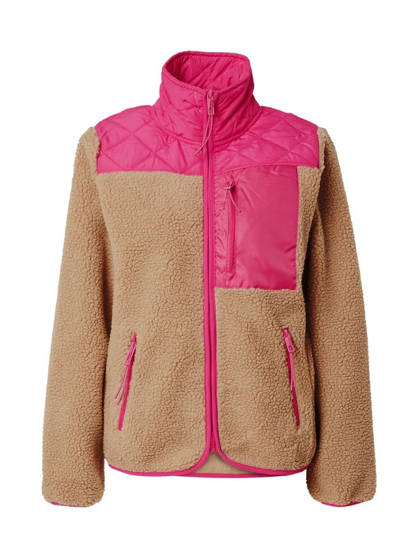 The Jogg Concept The Jogg Concept Flis jakna 'JCBERRI JACKET 6'  boja devine dlake (camel) / tamno roza
