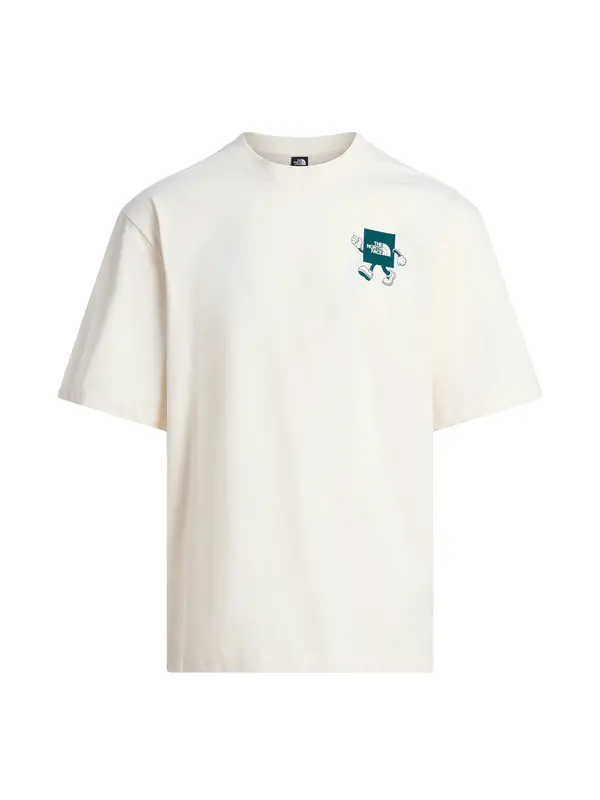 THE NORTH FACE THE NORTH FACE Majica 'M EXPLORE SS TEE OVERSIZED'  tamno zelena / bijela