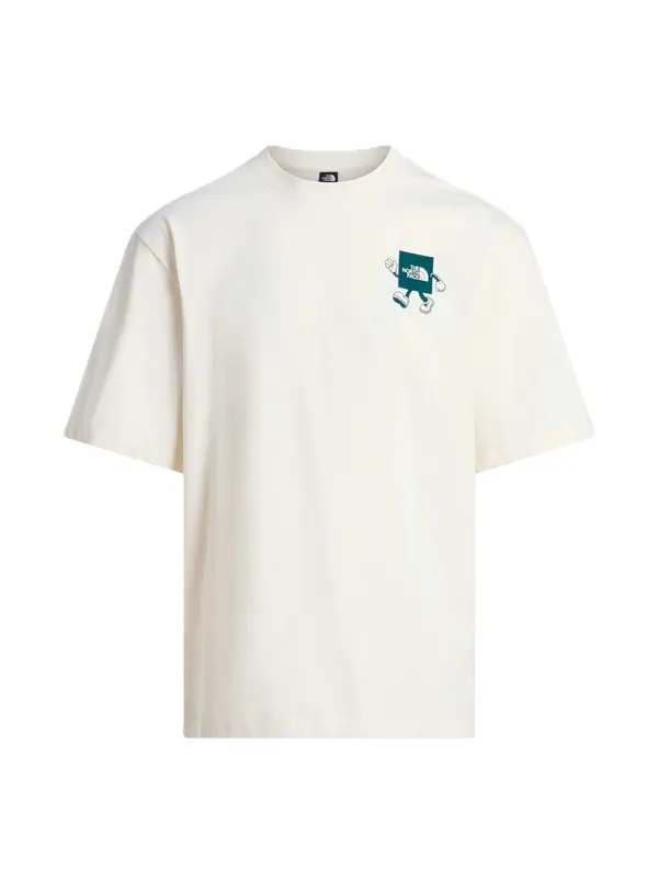 THE NORTH FACE THE NORTH FACE Majica 'M EXPLORE SS TEE OVERSIZED'  tamno zelena / bijela