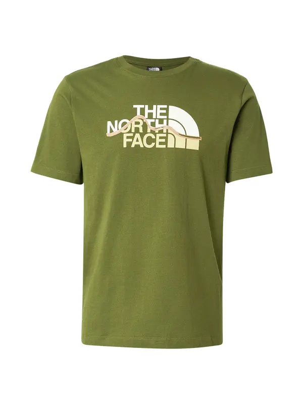 THE NORTH FACE THE NORTH FACE Majica 'MOUNTAIN LINE'  maslinasta / sivkasto zelena / bijela