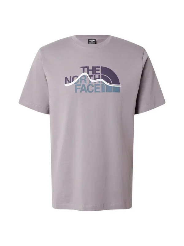 THE NORTH FACE THE NORTH FACE Majica 'Mountain Line'  mornarsko plava / siva / svijetlosiva / bijela