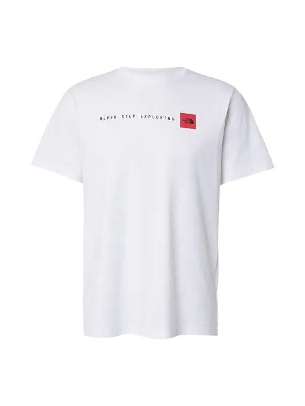 THE NORTH FACE THE NORTH FACE Majica 'NEVER STOP EXPLORING'  crvena / crna / bijela