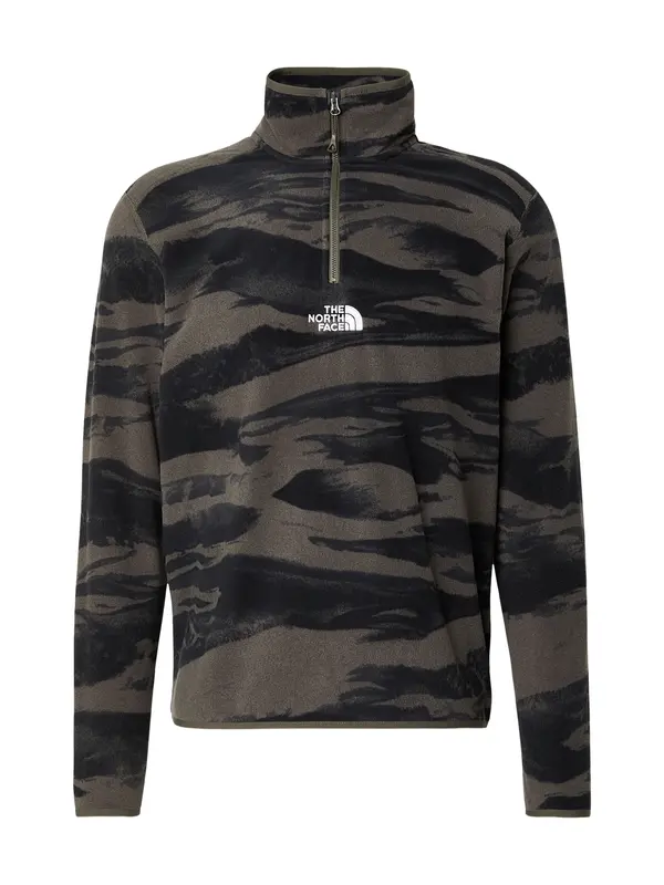 THE NORTH FACE THE NORTH FACE Sportska sweater majica 'GLACIER EMBROIDERE'  taupe siva / crna