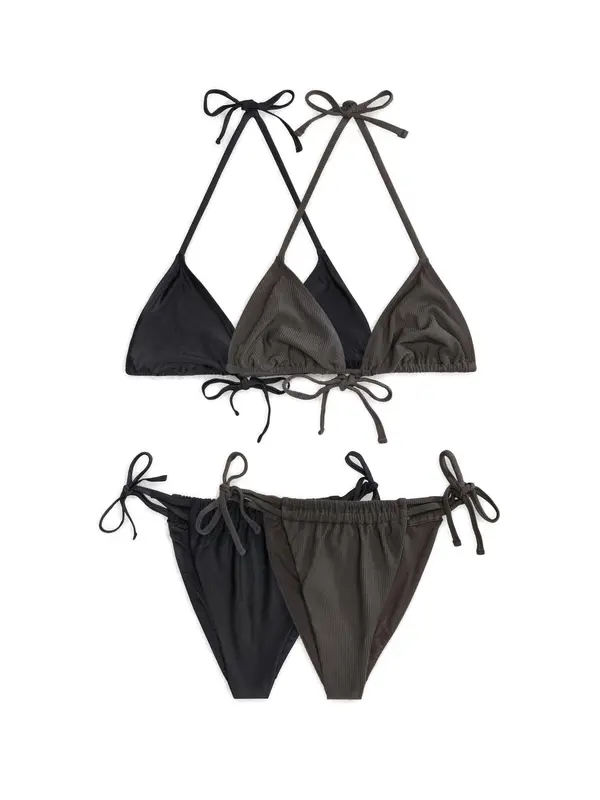 The Set The Set Bikini  antracit siva / crna