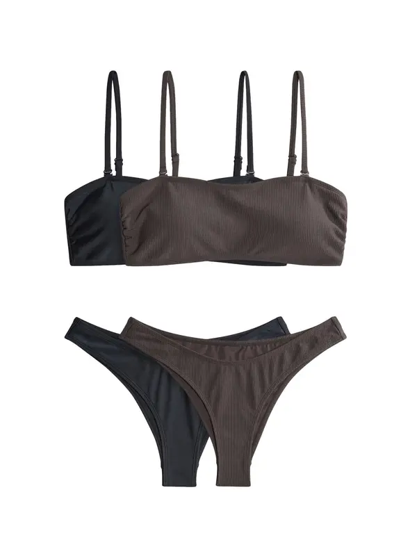 The Set The Set Bikini  čokolada / crna