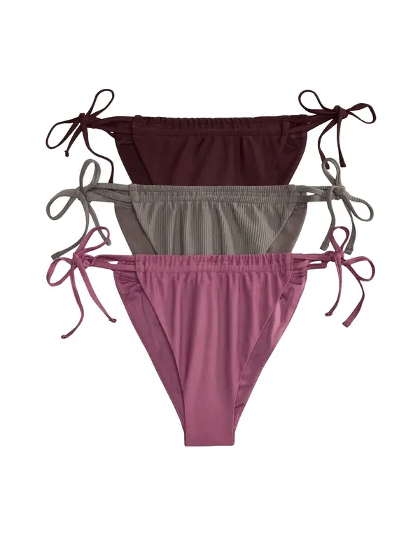 The Set The Set Bikini donji dio  siva / prljavo roza / bordo