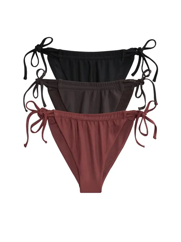 The Set The Set Bikini donji dio  tamno smeđa / bordo / crna