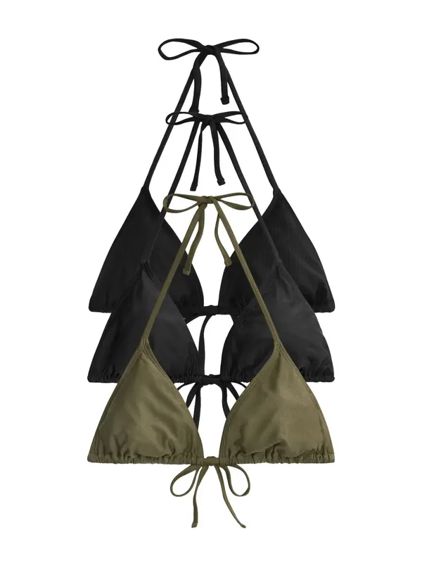 The Set The Set Bikini gornji dio  kaki / crna