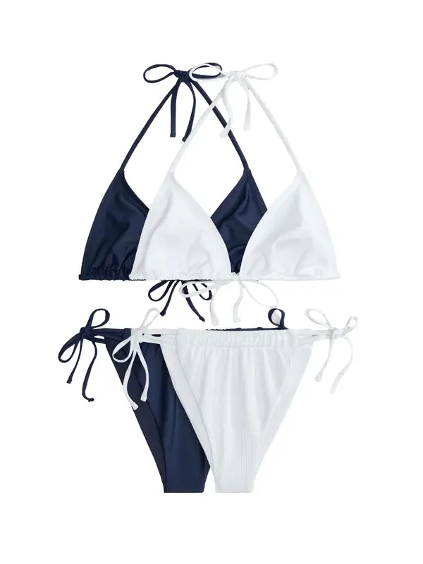 The Set The Set Bikini  mornarsko plava / bijela