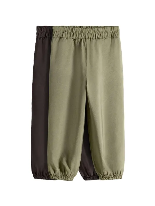 The Set The Set Hlače  čokolada / kaki