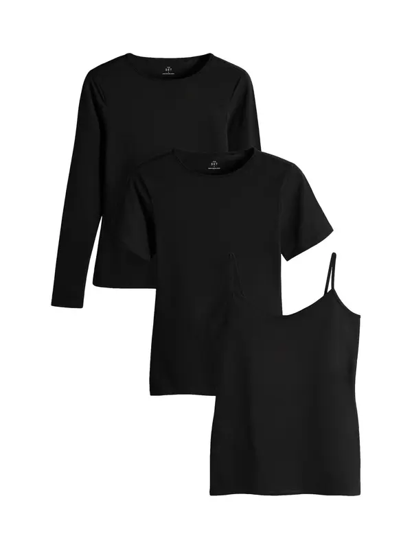 The Set The Set Majica 'Essential'  crna