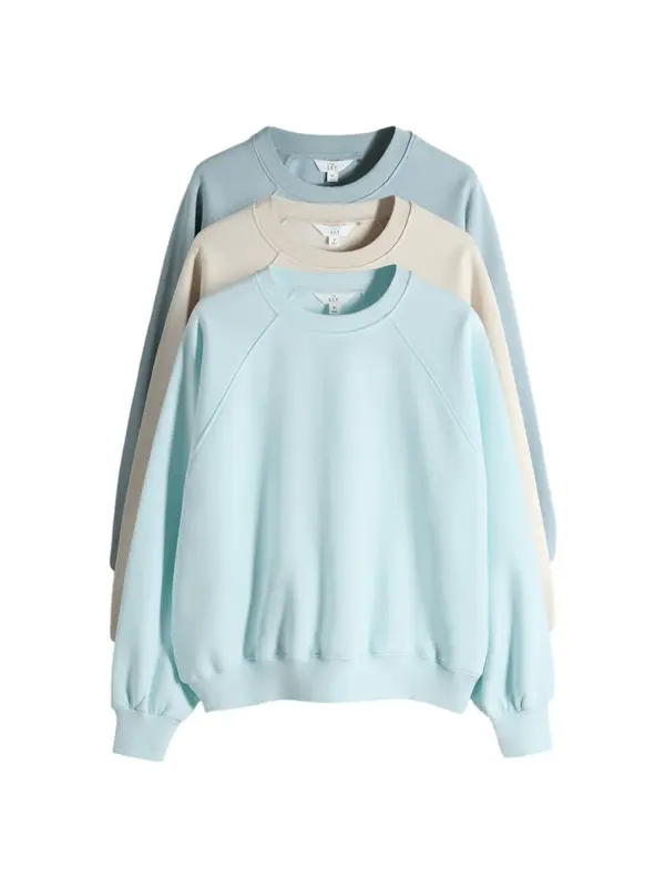 The Set The Set Sweater majica  bež / golublje plava / svijetloplava