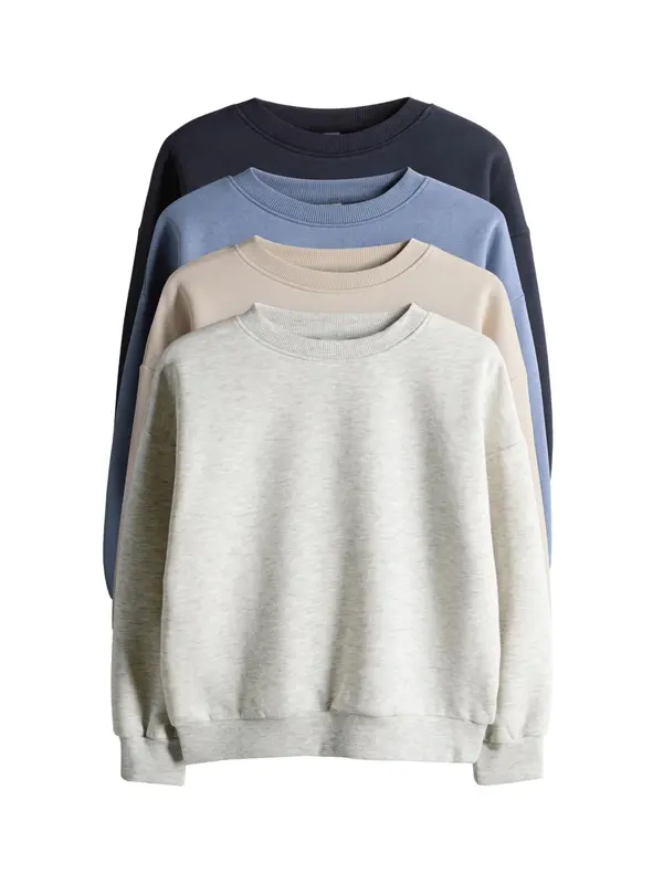 The Set The Set Sweater majica  bež / plava / morsko plava / siva melange