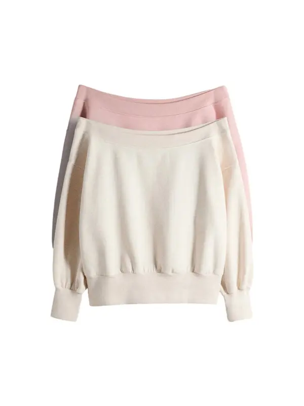 The Set The Set Sweater majica  bež / roza
