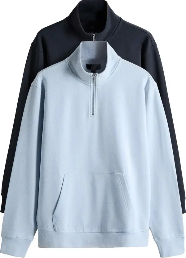 The Set The Set Sweater majica  mornarsko plava / pastelno plava