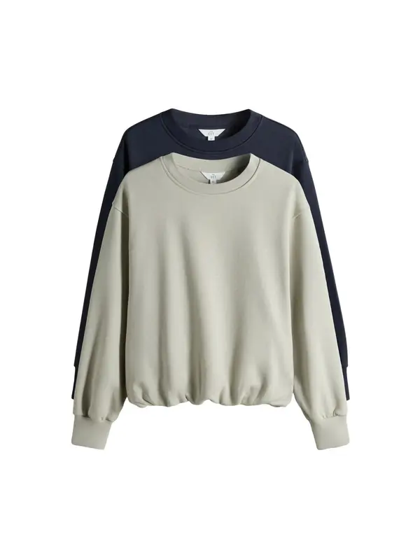 The Set The Set Sweater majica  mornarsko plava / pastelno zelena