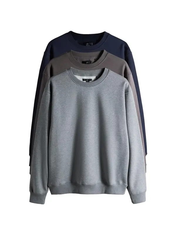 The Set The Set Sweater majica  mornarsko plava / smeđa / siva