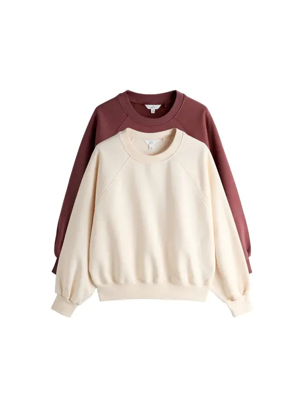 The Set The Set Sweater majica  svijetlobež / bordo