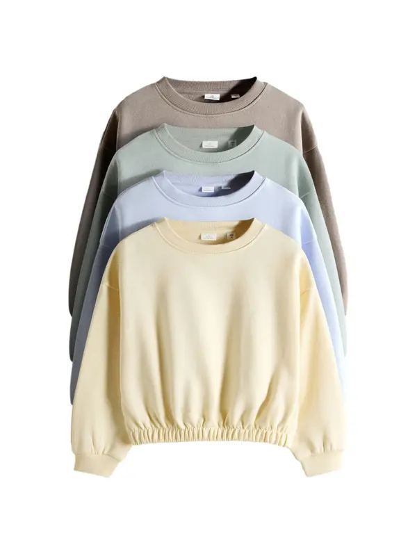 The Set The Set Sweater majica  svijetloplava / svijetlosmeđa / pastelno žuta / pastelno zelena