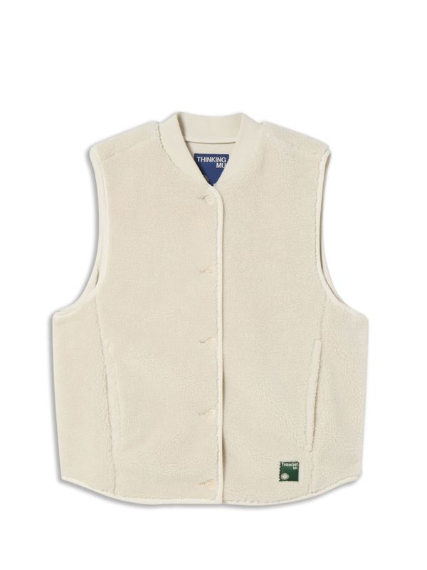 Thinking MU Thinking MU Kardigan bez rukava 'JAY'  boja slonovače