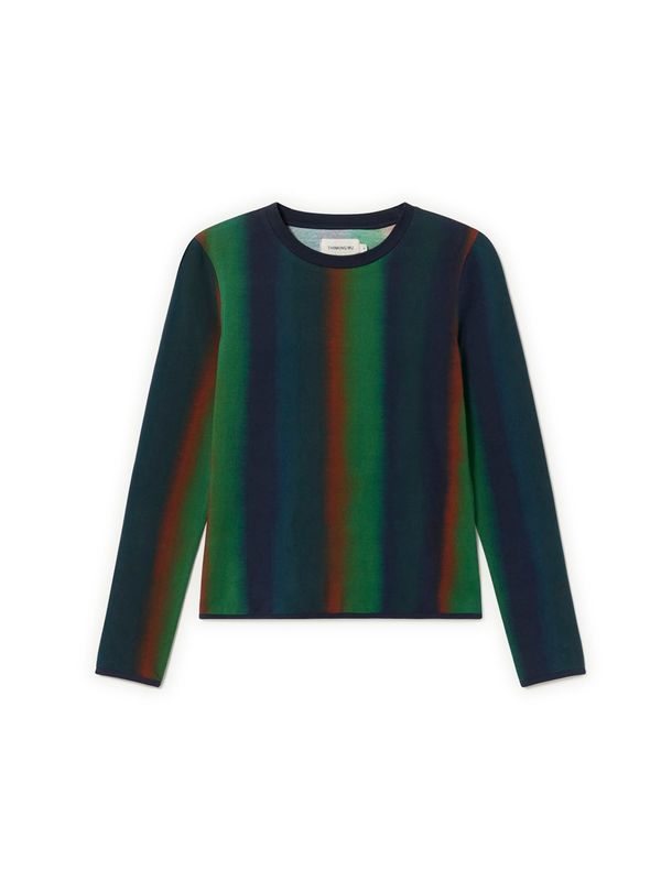 Thinking MU Thinking MU Majica 'Brisa'  zelena / tamno zelena / narančasta