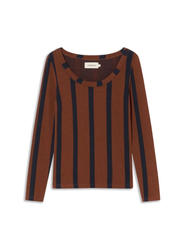 Thinking MU Thinking MU Majica 'Casilda'  tamno plava / hrđavo crvena