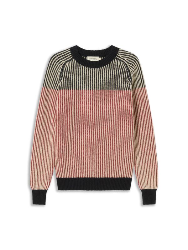 Thinking MU Thinking MU Pulover 'Nur'  bež / crvena / crna