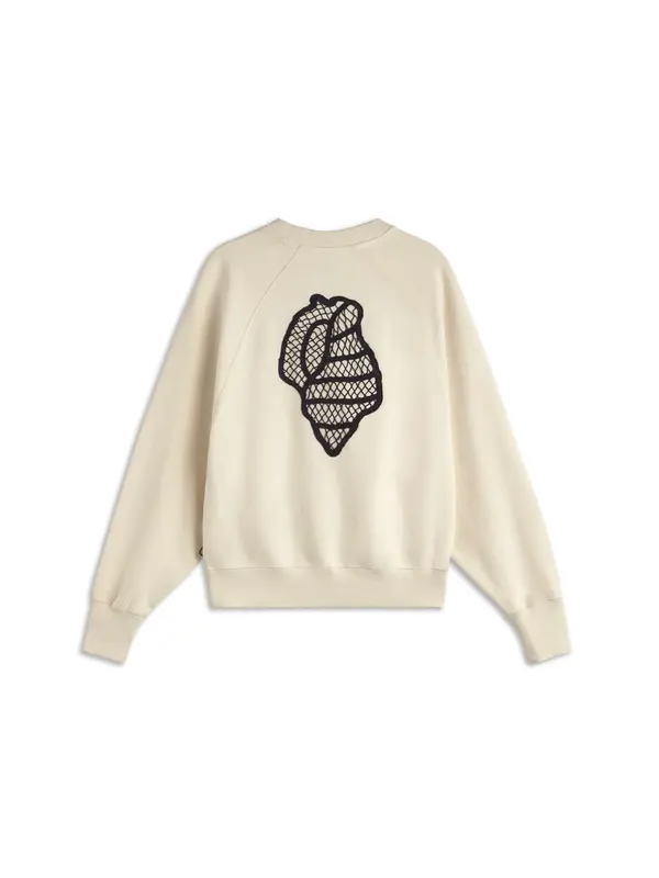 Thinking MU Thinking MU Sweater majica 'SHELL'  prljavo bijela