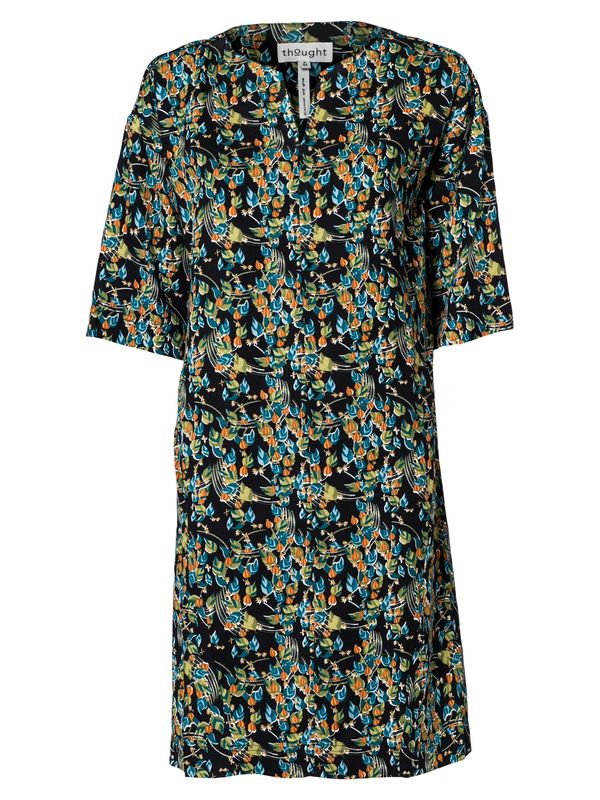 Thought Thought Haljina 'Barns Shift'  noćno plava / maslinasta / petrol / narančasta