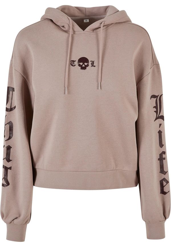 Thug Life Thug Life Sweater majica 'Caution'  ciklama / rosé