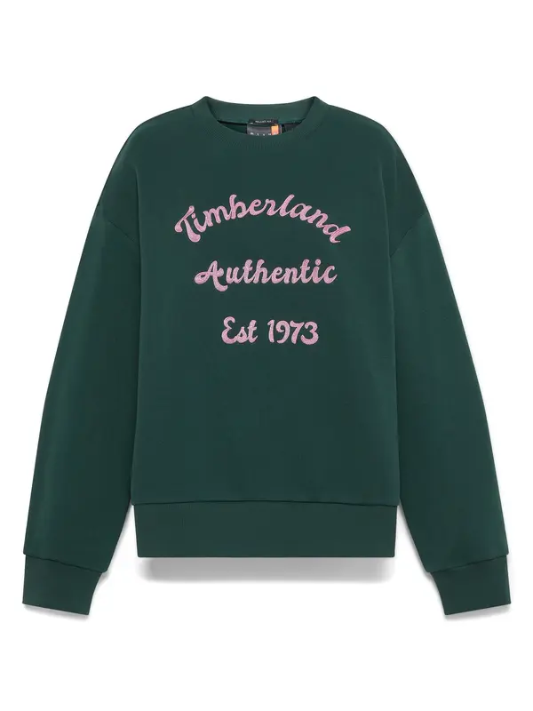 TIMBERLAND TIMBERLAND Sweater majica  tamno zelena / svijetloroza
