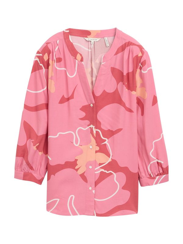 TOM TAILOR TOM TAILOR Bluza  bež / malina / tamno roza / bijela