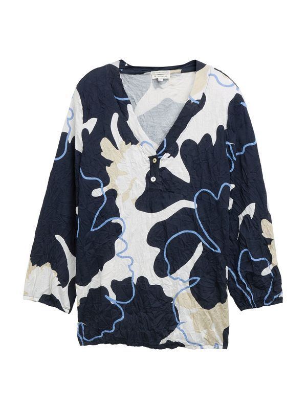 TOM TAILOR TOM TAILOR Bluza  bež / plava / bijela