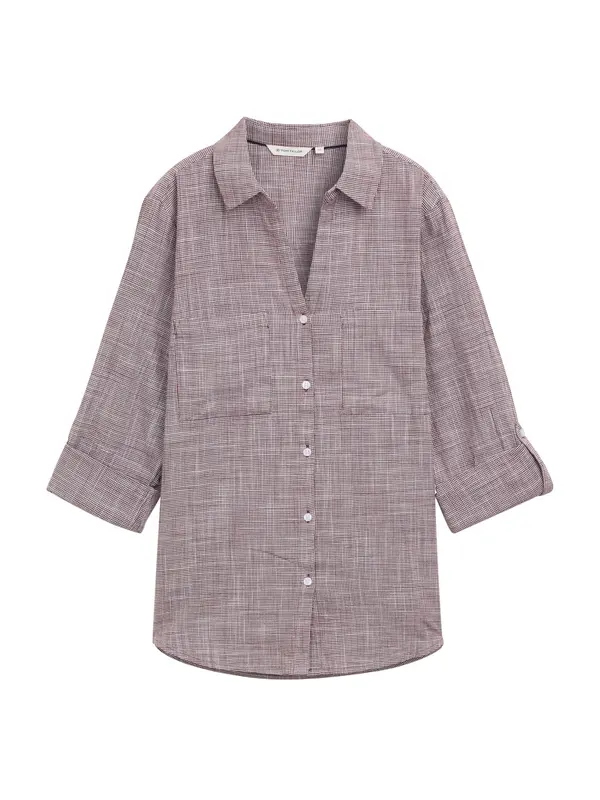Tom Tailor TOM TAILOR Bluza  bordo / bijela