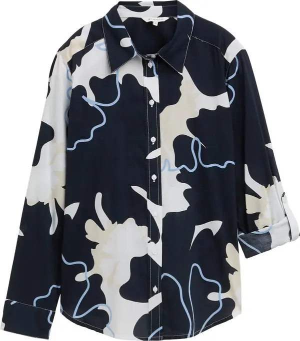 Tom Tailor TOM TAILOR Bluza  mornarsko plava / azur / bijela