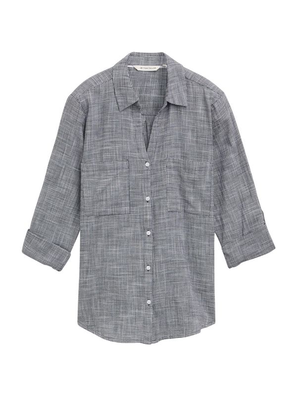 TOM TAILOR TOM TAILOR Bluza  mornarsko plava / bijela