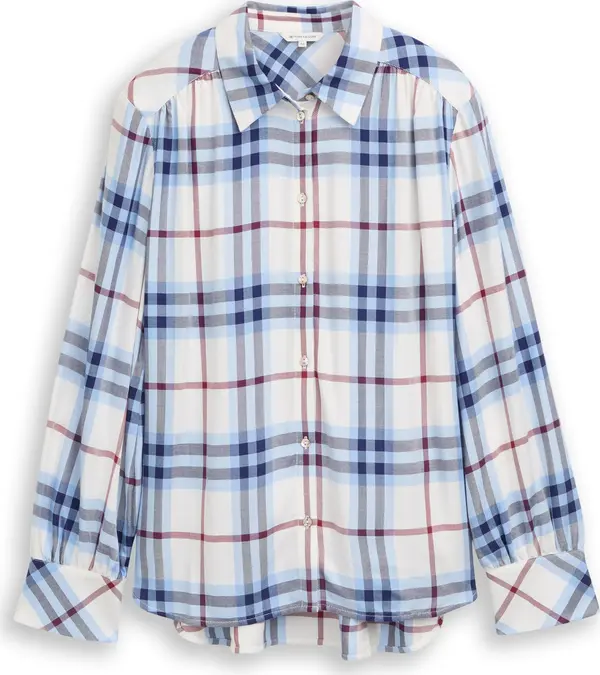 Tom Tailor TOM TAILOR Bluza  mornarsko plava / svijetloplava / rubin crvena / prljavo bijela